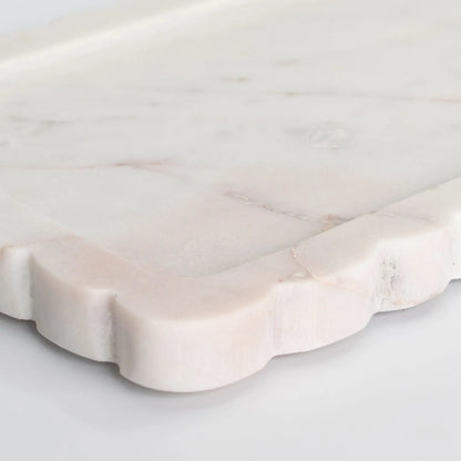White Marble Scallop Tray