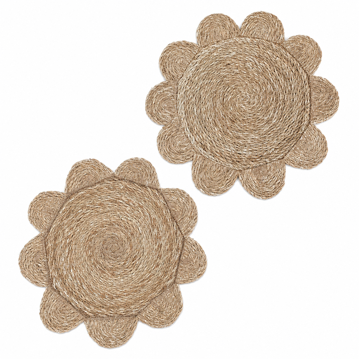 Scallop Edge Seagrass Placemats - set of 4