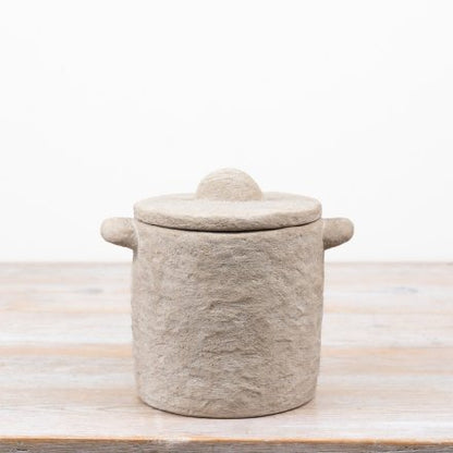 Stone-effect Storage Pot