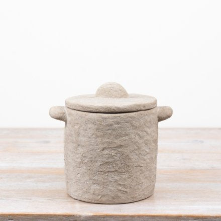 Stone-effect Storage Pot