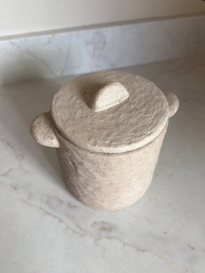 Stone-effect Storage Pot