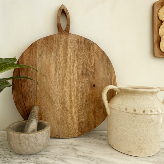 Round Wooden Serving Board