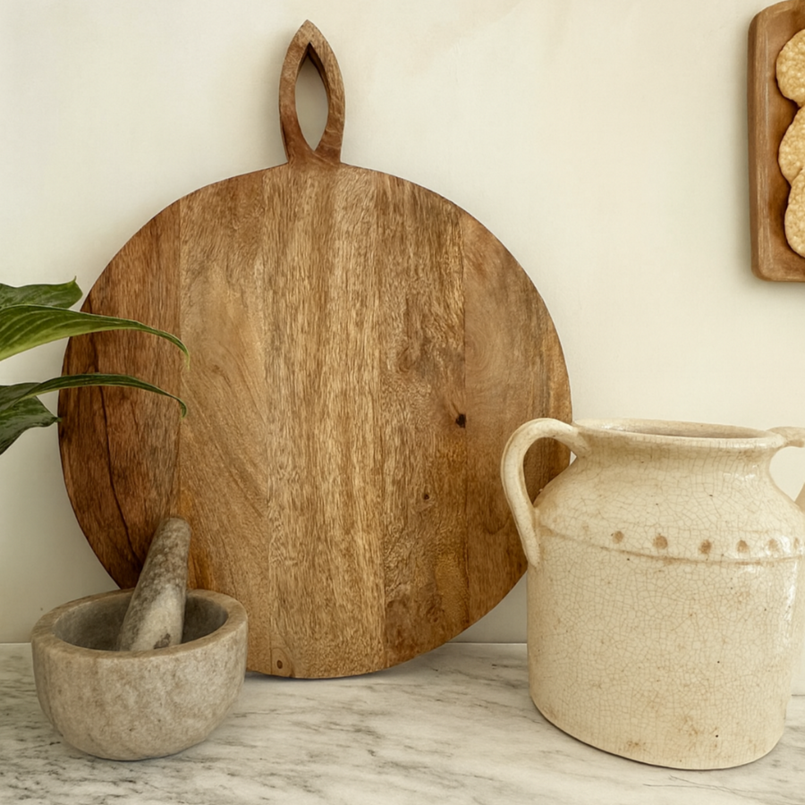 Round Wooden Serving Board