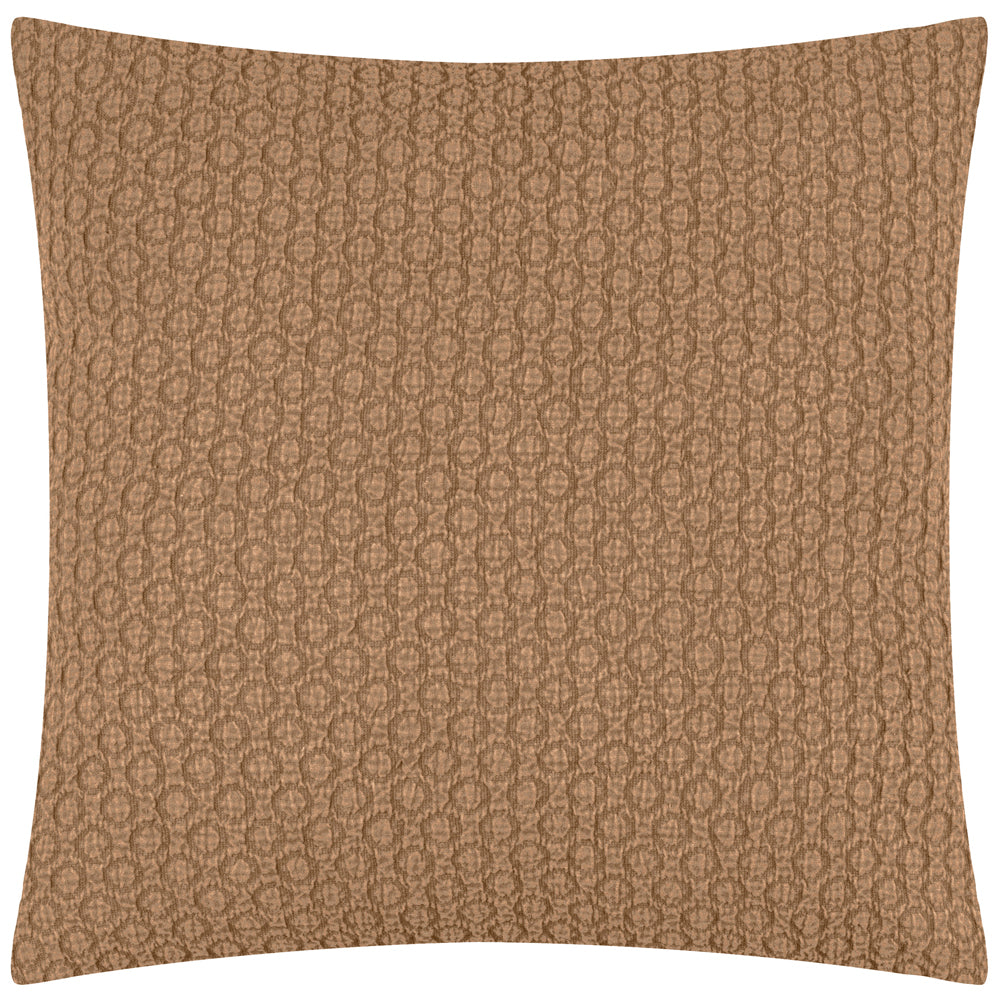 Tryfan Textured Cotton Cushion Biscuit