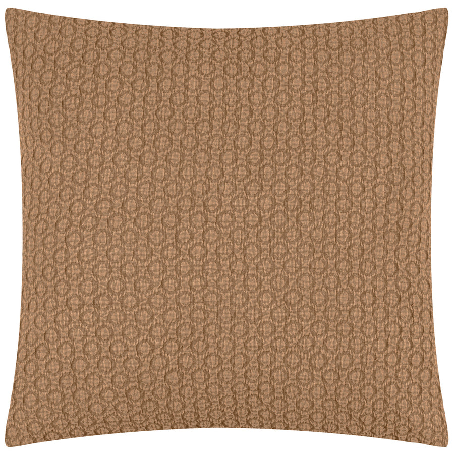 Tryfan Textured Cotton Cushion Biscuit