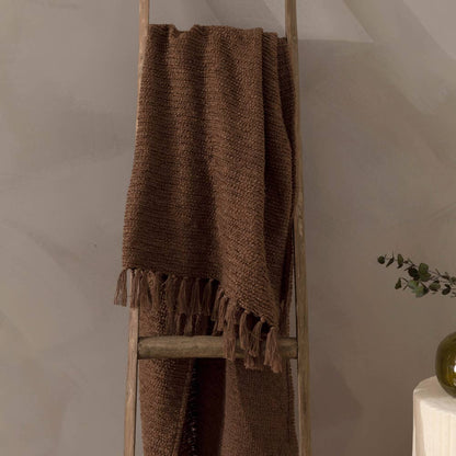 Candar Textured Boucle Throw Cocoa: Cocoa / 130 x 170cm