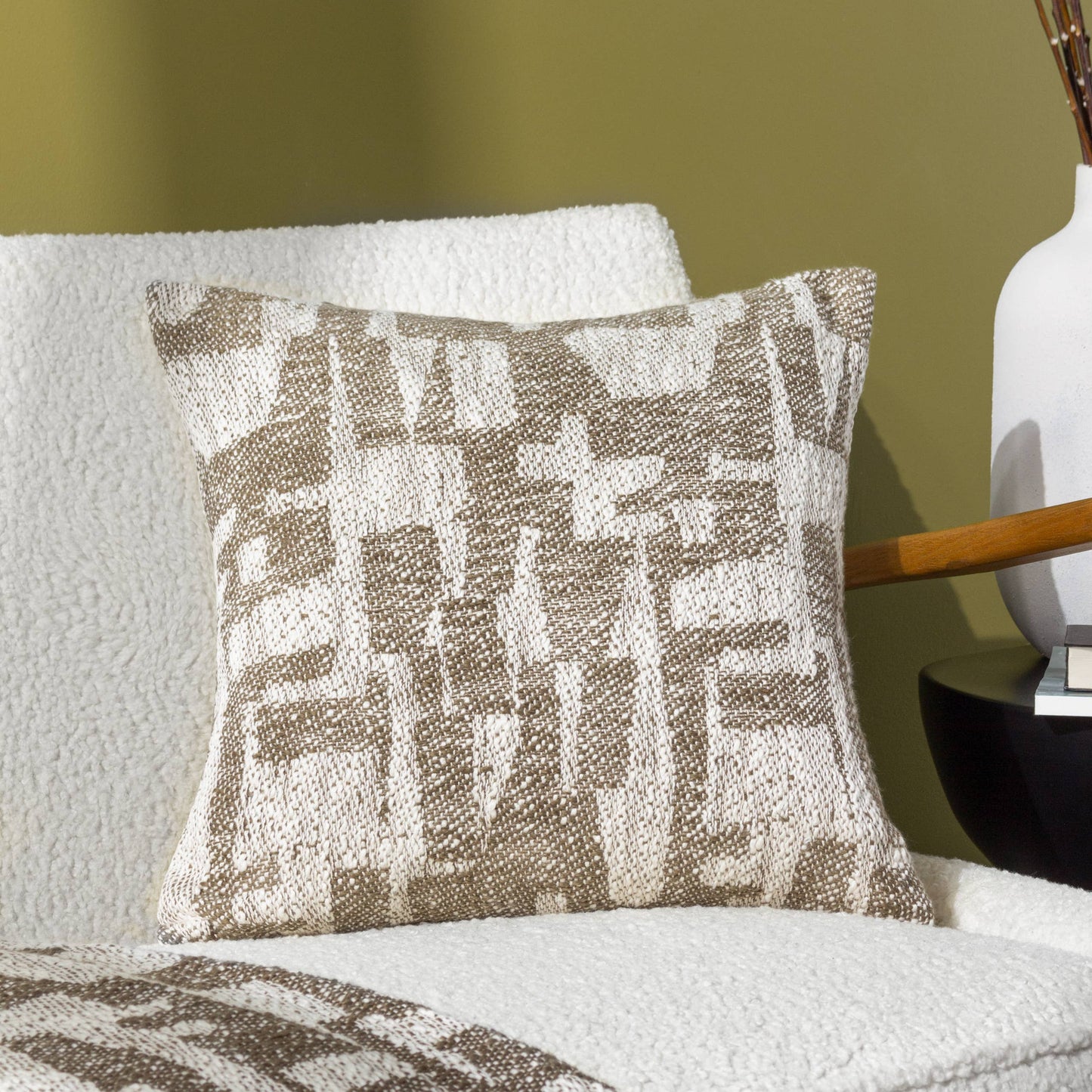 Ola Cushion Olive: Olive 45 x 45cm