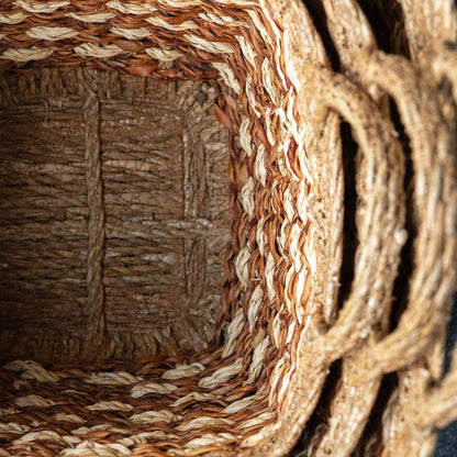 Square Seagrass Basket with Tapered Base