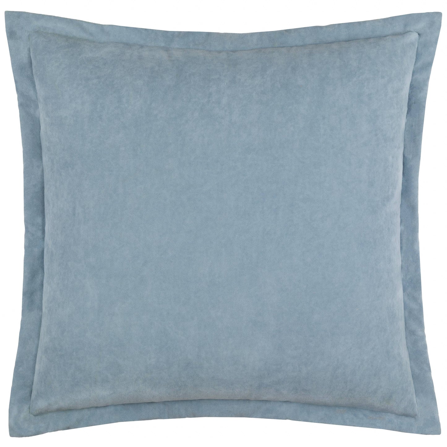 Merton Square Velvet Cushion Dusty Blue: Dusty Blue 55 x 55cm