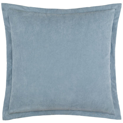 Merton Square Velvet Cushion Dusty Blue: Dusty Blue 55 x 55cm