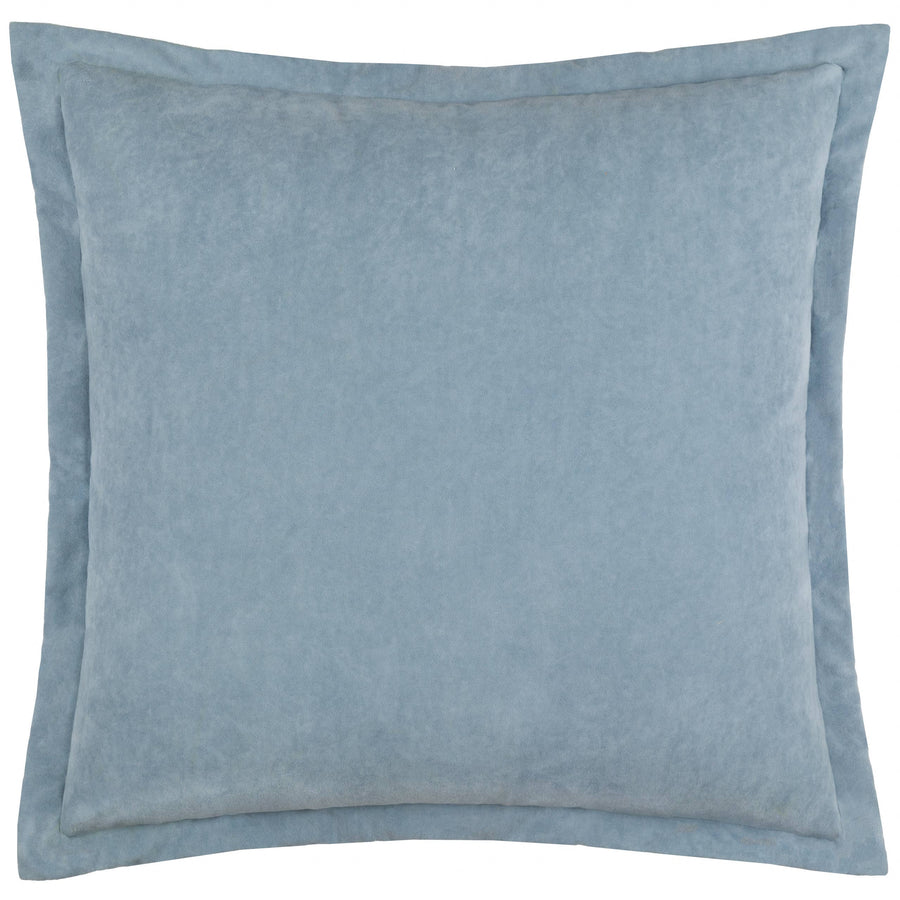 Merton Square Velvet Cushion Dusty Blue: Dusty Blue 55 x 55cm
