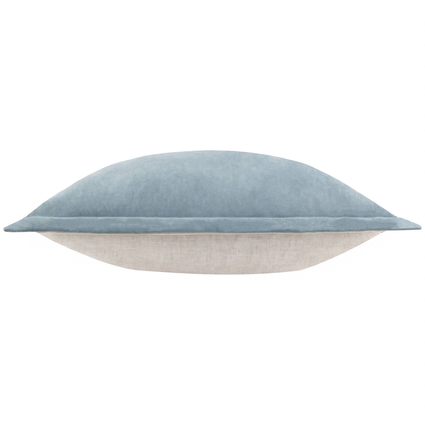 Merton Square Velvet Cushion Dusty Blue: Dusty Blue 55 x 55cm