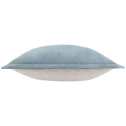 Merton Square Velvet Cushion Dusty Blue: Dusty Blue 55 x 55cm
