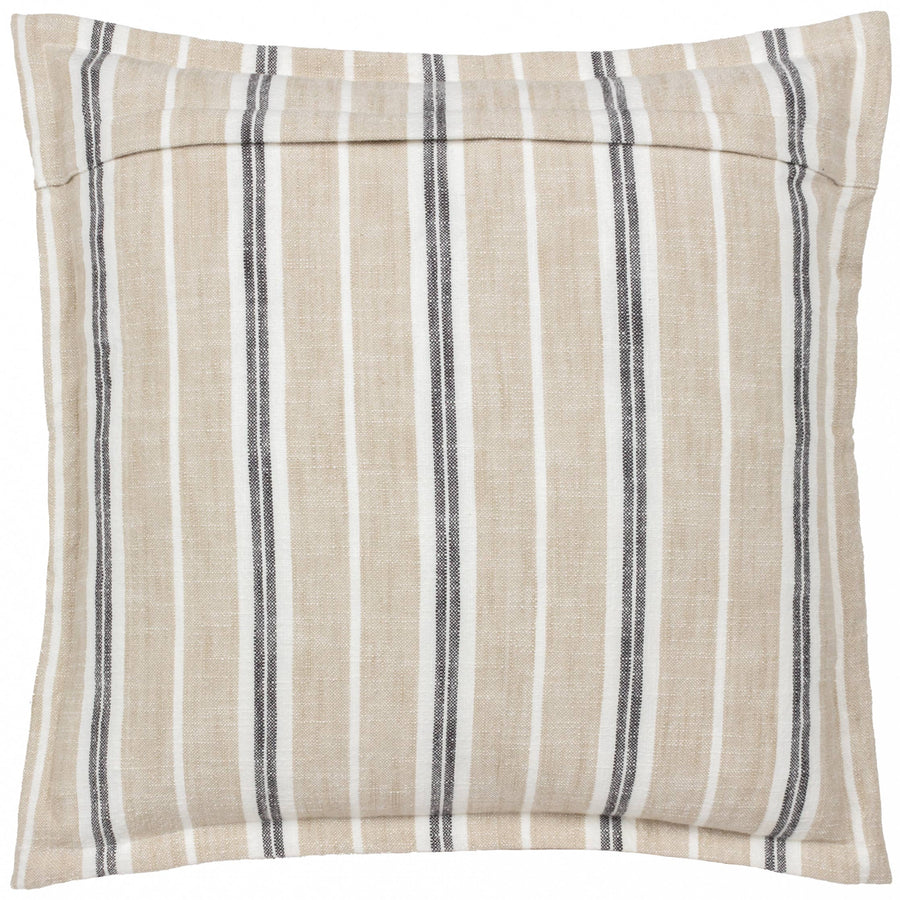 Hebble Striped Cushion Natural Black: Natural Black 50 x 50cm