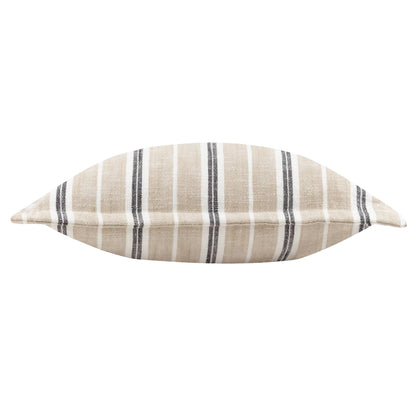 Hebble Striped Cushion Natural Black: Natural Black 50 x 50cm