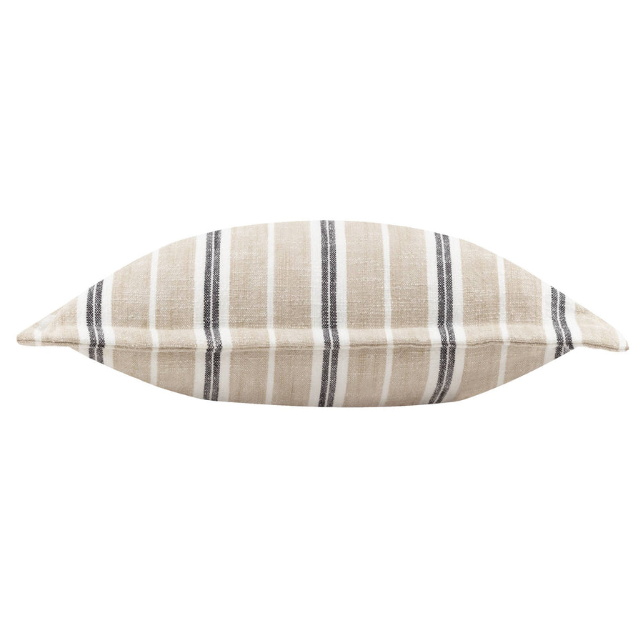 Hebble Striped Cushion Natural Black: Natural Black 50 x 50cm