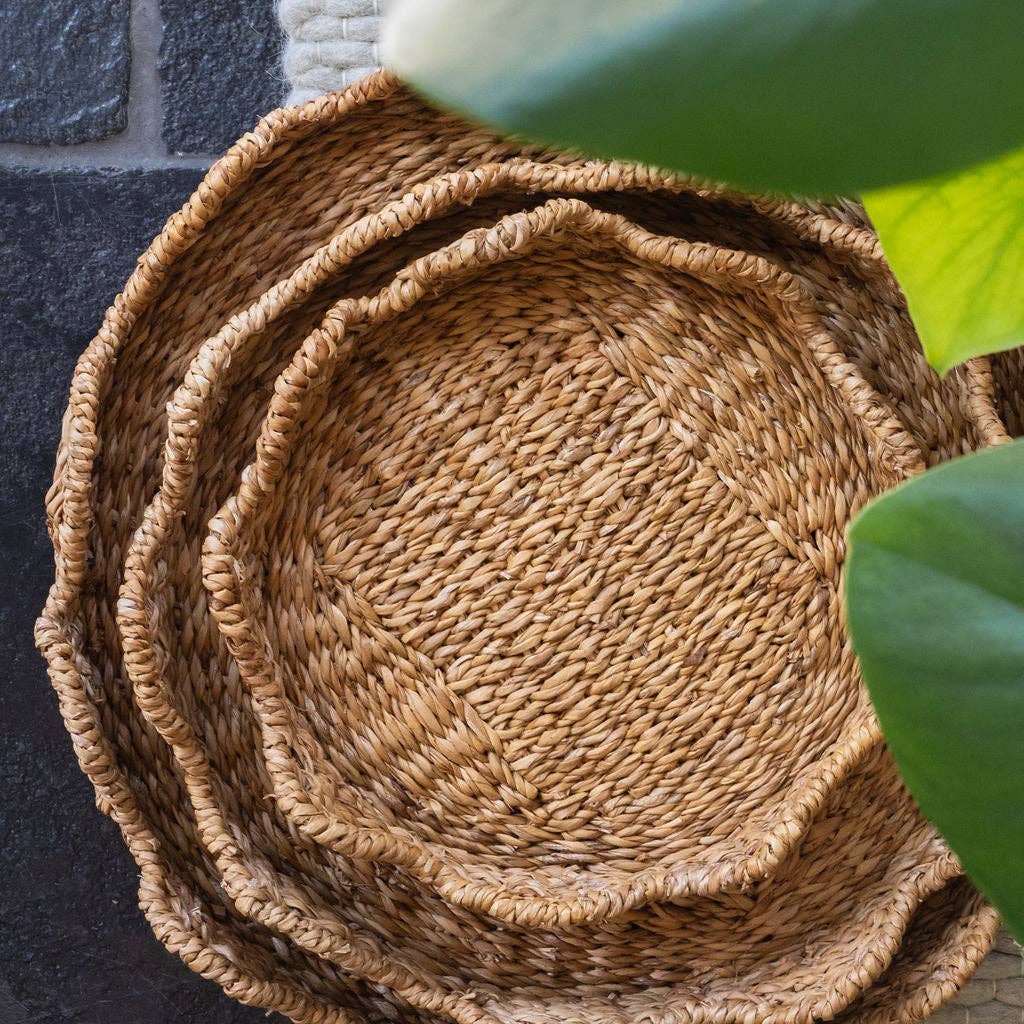 Scallop Lidded Storage Basket