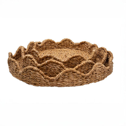 Scallop Lidded Storage Basket