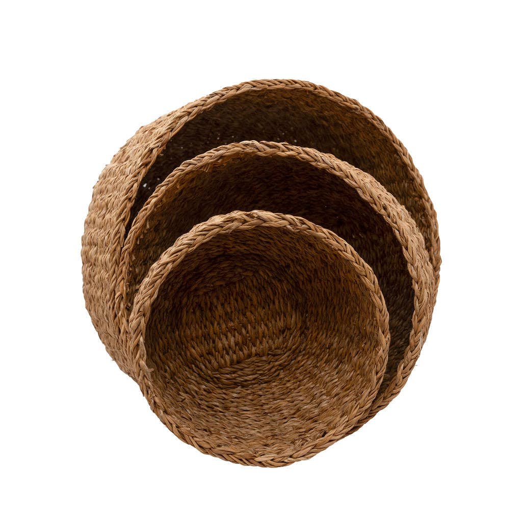 Scallop Lidded Storage Basket