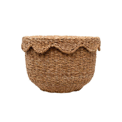 Scallop Lidded Storage Basket